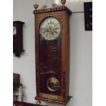 Oak cased Vienna wall clock