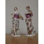 Pair of continental porcelain figures