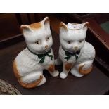 Pair of ceramics cats