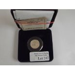 Royal Mint 1990 silver proof Piedfort 5p coin