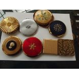 A collection of 8 vintage compacts