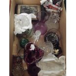 Box of glassware and others