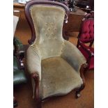 Victorian upholstered armchair