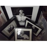 Box of 4 prints of famous people to include Marily