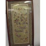 Framed Oriental silk