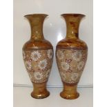 Pair of Royal Doulton stoneware vases