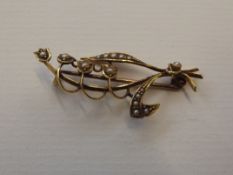 15ct gold pin brooch