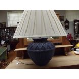 Large ceramic base lamp with shade