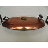 Very large Victorian copper warmer