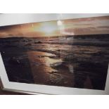 Two framed pictures of seascape