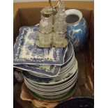 Large group of ceramics to include cruet set