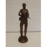 Brass figure of soldier