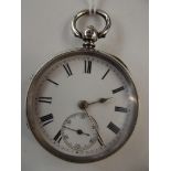 Silver cased pocket watch