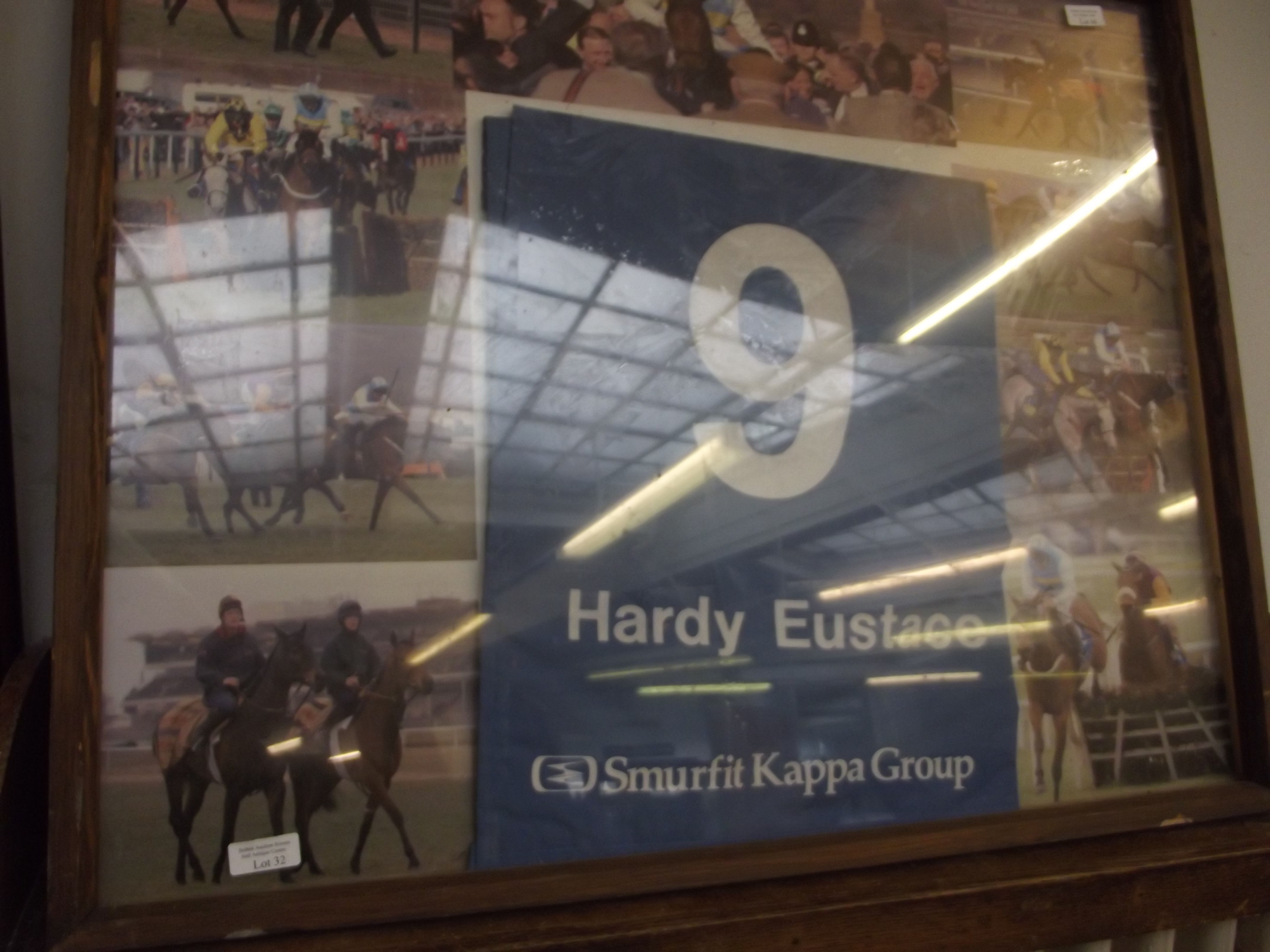 Framed Hardy Eustace racing colours montage