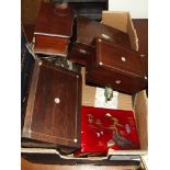 Various items to include 3 Victorian rosewood boxe