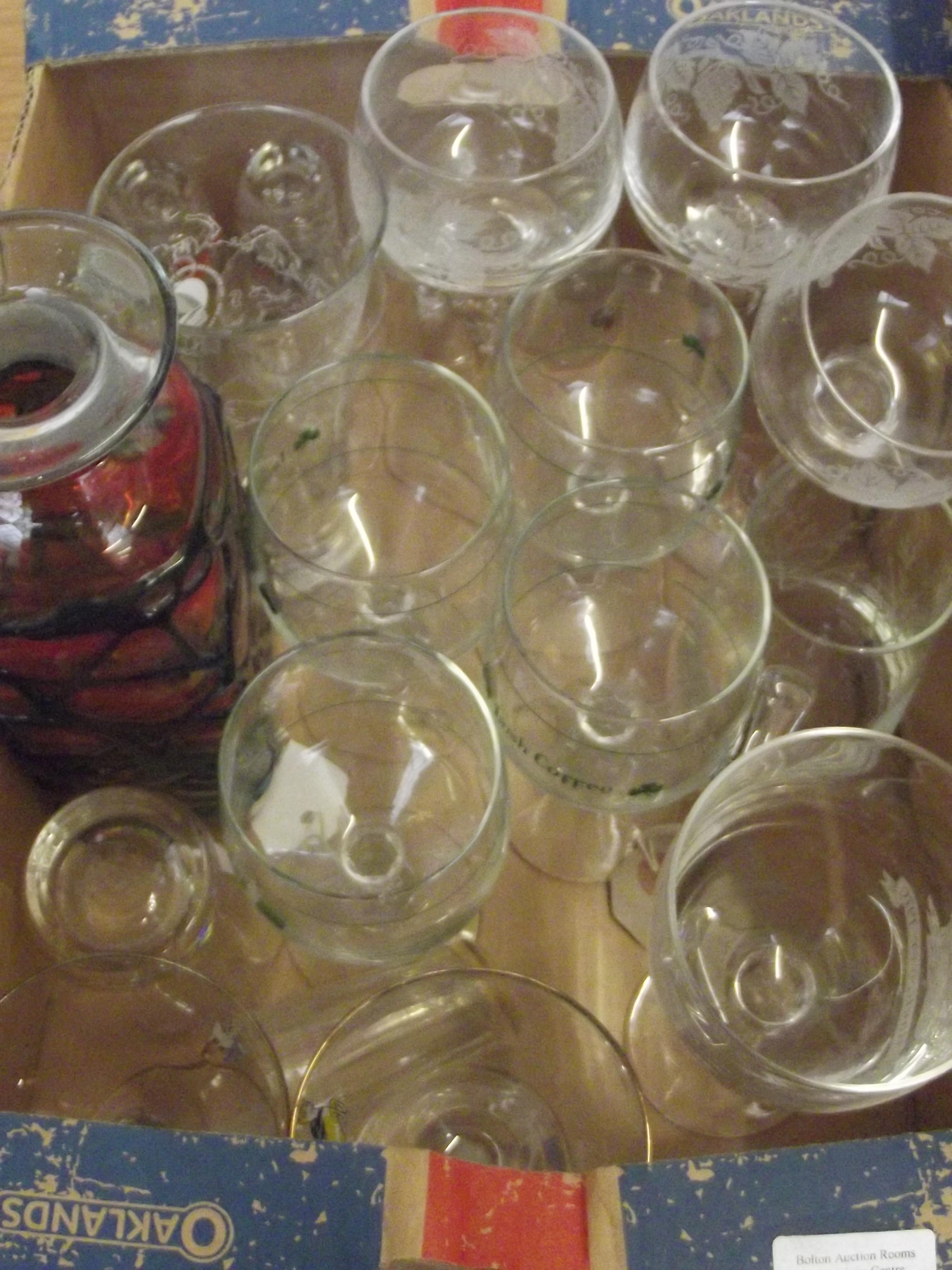 Assorted glassware to include commemorative ware