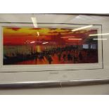 Large framed print, signed in pencil Anthony Orme