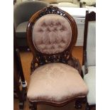 Victorian walnut spoon back chair, very good quali
