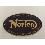 Cast iron Norton sign