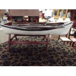 Coffee table in the form of a rowing boat
