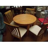 Half moon folding breakfast table with 4 chairs