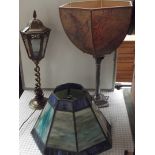 Tiffany style lamp and two others