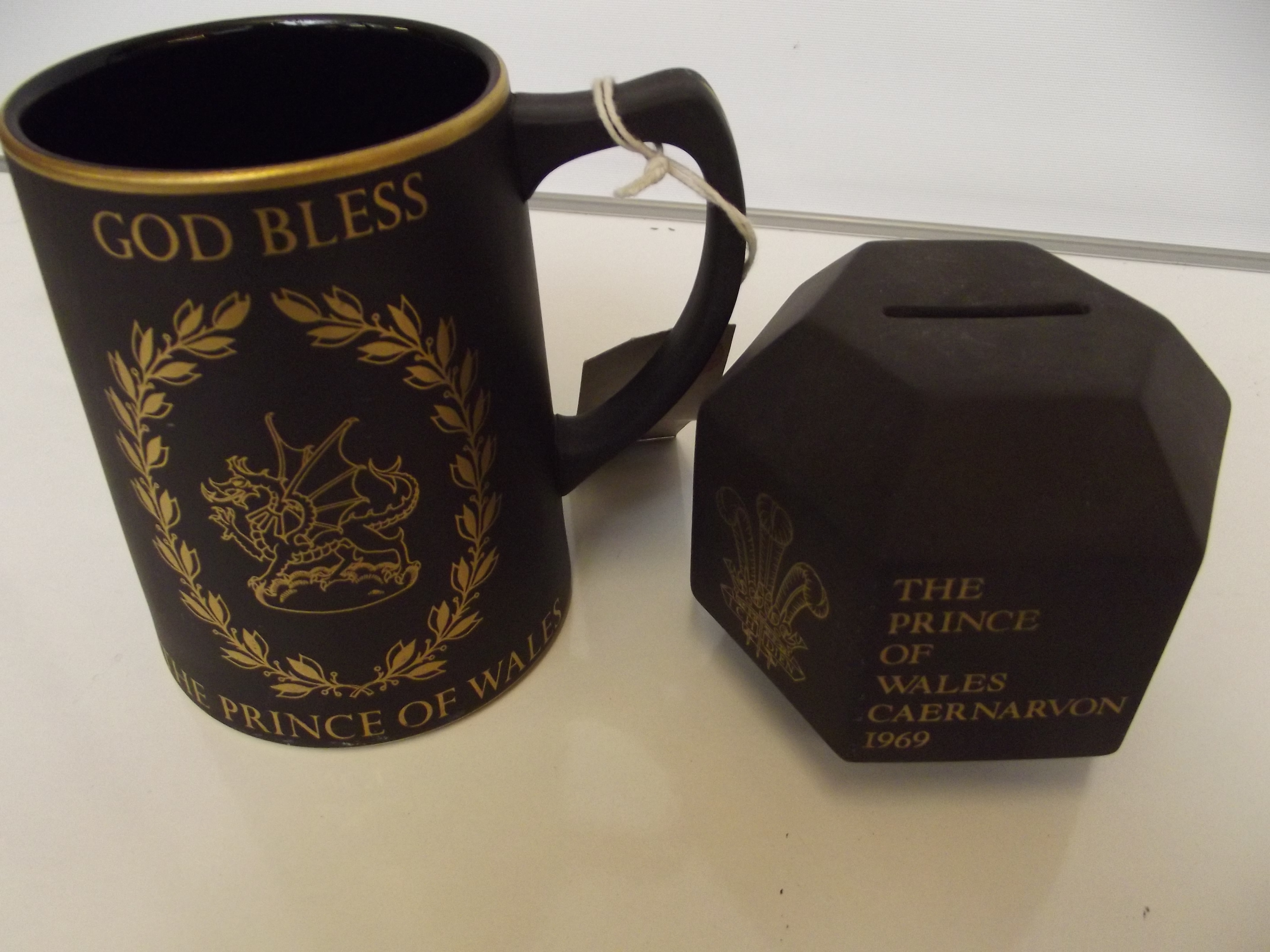 Two Prince Charles Wedgwood commemorative ware