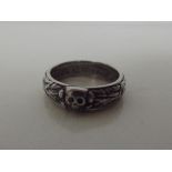 German WW2 ring, original, inscribed Shultz