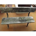 Naturalistic cast irion Victorian garden bench - V