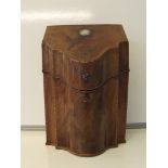 George III mahogany (vacant) knife box, typical se