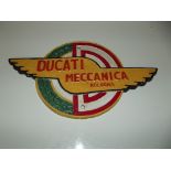 Cast iron Ducati wall plaque
