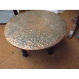 Copper top coffee table