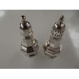 Birmingham silver 1917 salt and pepper