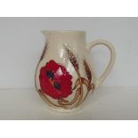 Moorcroft 'Harvest Poppy' jug, height 15cm