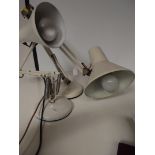 Two anglepoise lamps