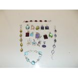 Large collection of pendants, approximately ten si