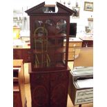 Mahogany display unit, 180 cm