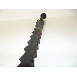 Cast iron dragon stick, length 83cm