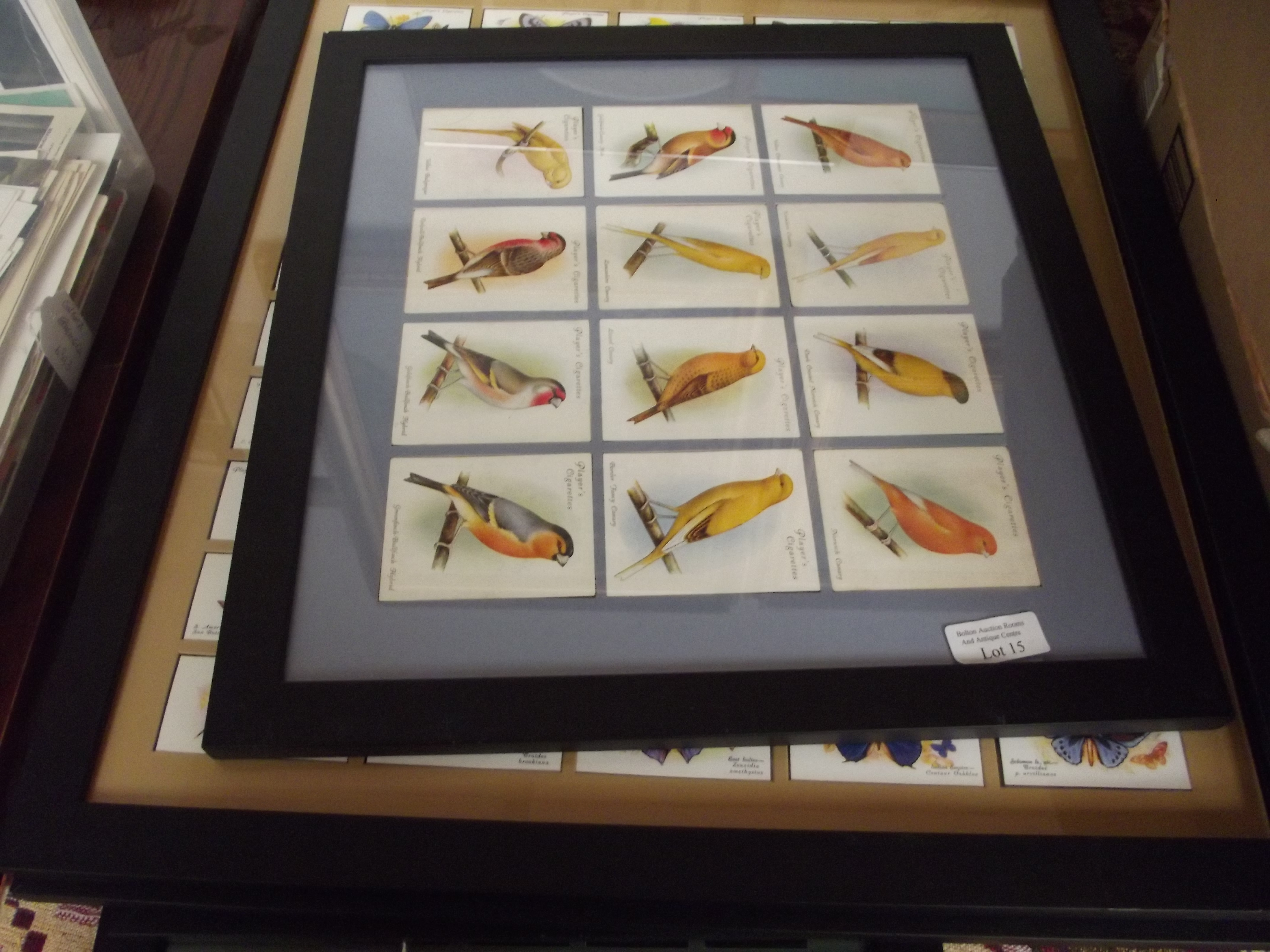 5 framed set of cigarette cards