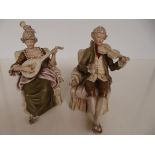 Pair of early Royal Dux figures, a/f