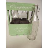 Vintage crate and bottle set