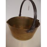 Victorian brass jam pan