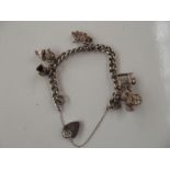 Silver charm bracelet