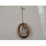 9 ct gold cameo brooch