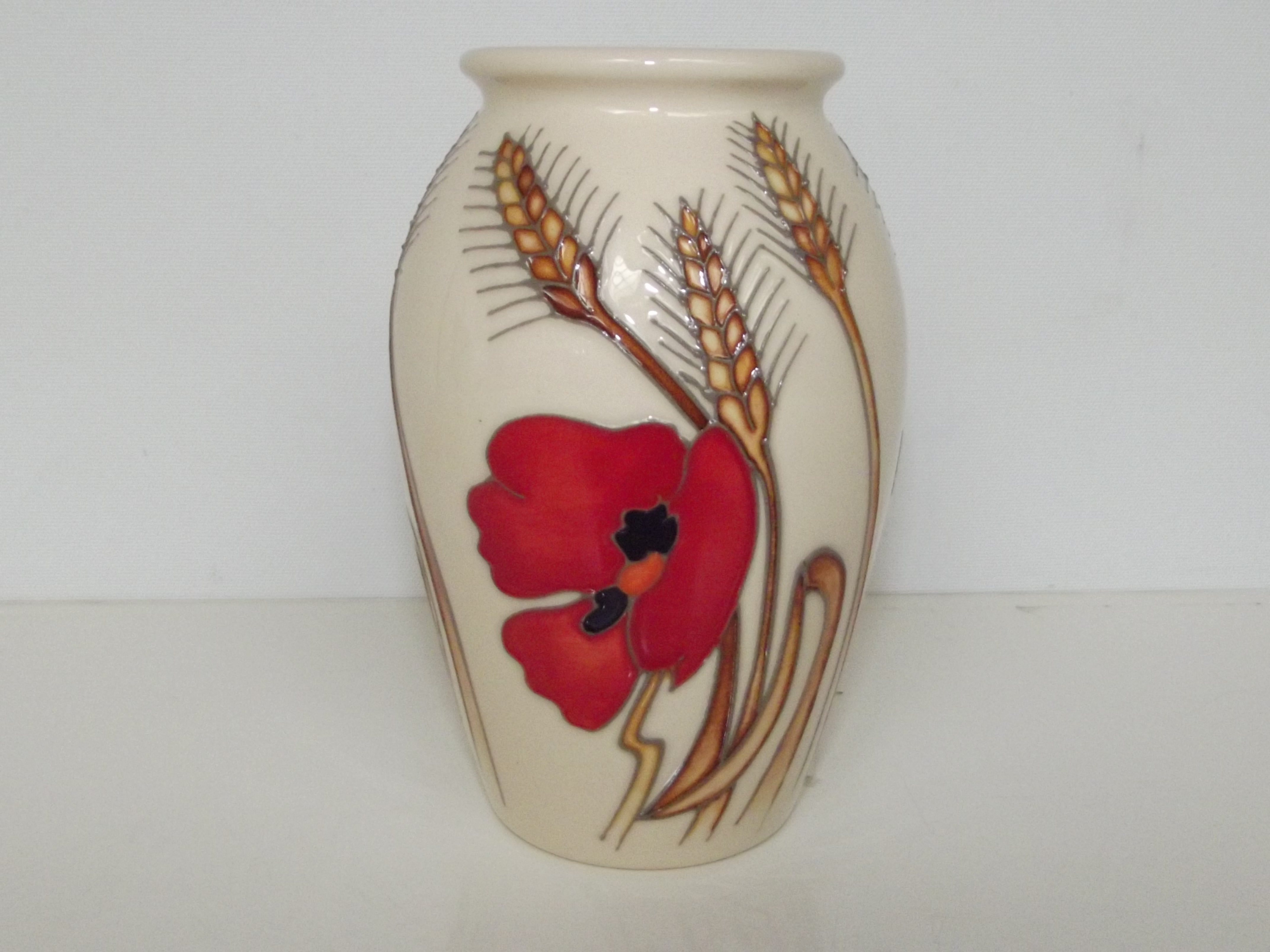 Moorcroft 'Harvest Poppy' vase, height 14cm