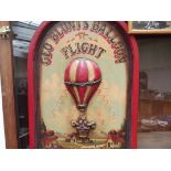 Geo Blunts balloon flights advertising plaque