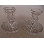 Pair of Waterford crystal candle holders