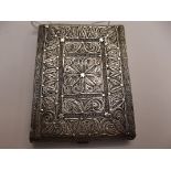 Indian silver embossed cigarette case