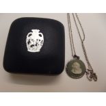 Silver stamped Wedgwood necklace and pendant in or