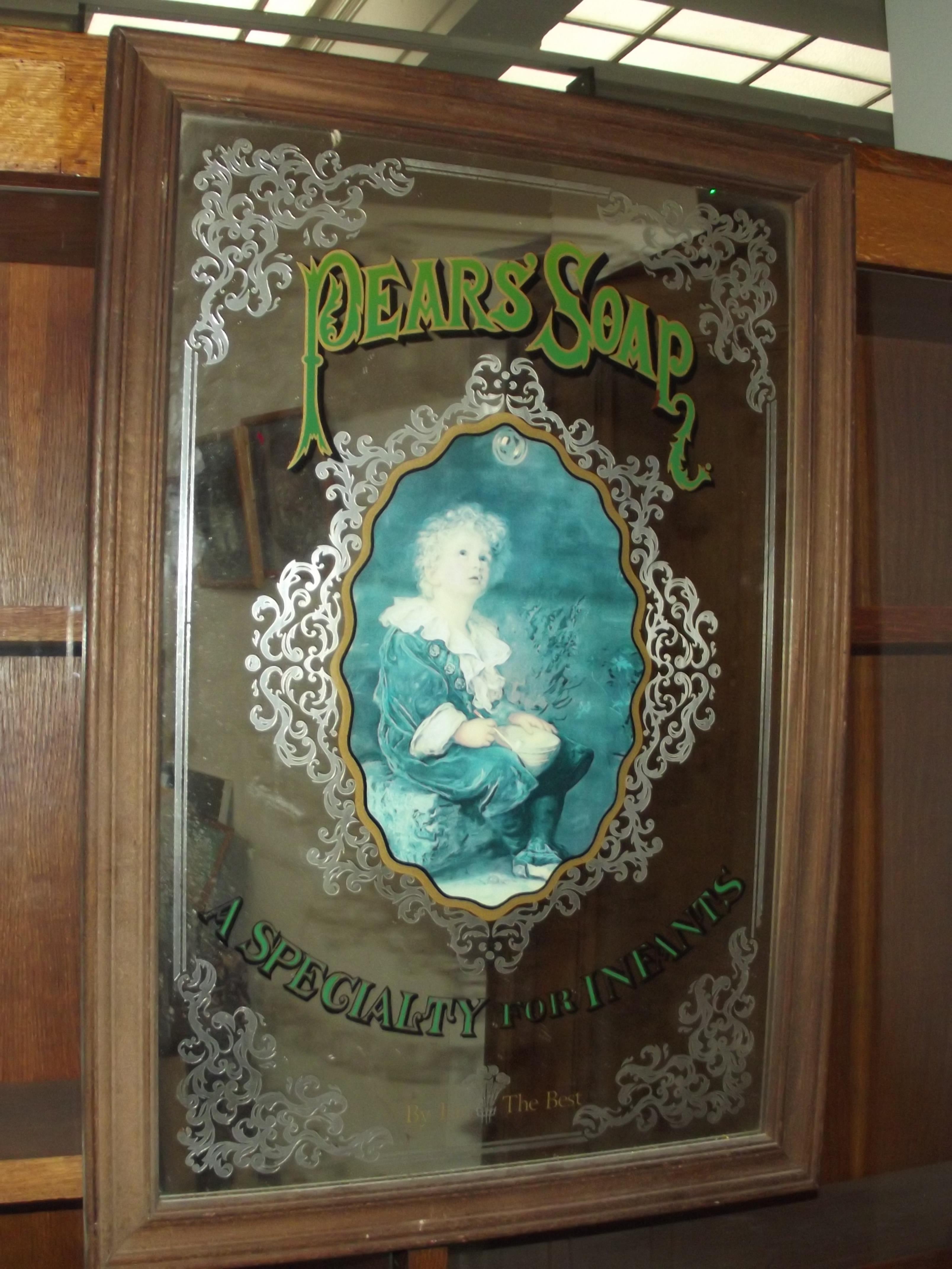 Pears soap advertising mirror